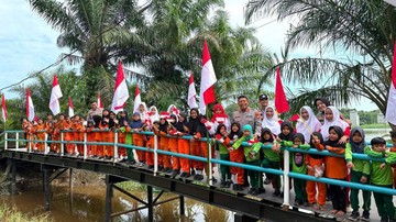 Wajah Baru Jembatan di Pelalawan, Tak Ada Lagi Anak Sekolah Bertaruh Nyawa