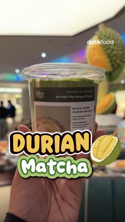 Video Unik! Minuman Ini Padukan Ceremonial Matcha dan Durian Black Thorn
