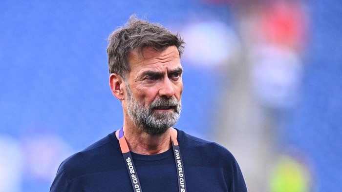 09 July 2026, United States, Foxborough: Soccer, Mens, 2026 World Cup, France vs. Morocco, Knockout Stage, Quarterfinals, Boston Stadium in Foxborough, Jürgen Klopp, TV analyst for MagentaTV, after the game. PLEASE NOTE: In accordance with FIFA reg