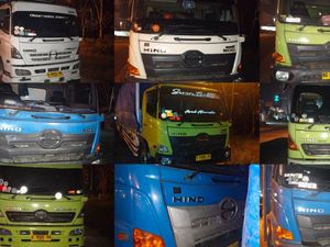 9 Truk Diduga Angkut Batu Bara Tanpa Dokumen Diamankan di OKU Timur
