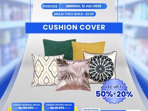 Cuma di Transmart Full Day Sale, Sarung Bantal Sofa Diobral Rp 20 Ribu