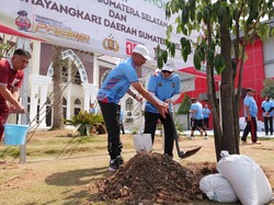 Kapolda Sumsel Pimpin Penanaman Pohon Dukung Pelestarian Lingkungan