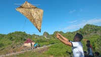 Layang-layang Kaghati Kolope Terbang di Langit Muna