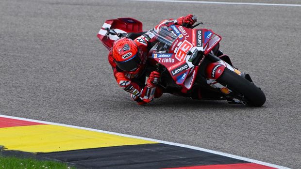 MotoGP - German Grand Prix - Sachsenring, Hohenstein-Ernstthal, Germany - July 11, 2026 Ducati Lenovo Team's Marc Marquez in action during the sprint race REUTERS/Annegret Hilse