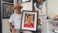 Demam Piala Dunia, Pelukis Lamongan Kebanjiran Order Lukisan Messi-Ronaldo