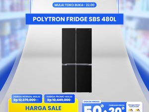 Diskon Besar-besar Kulkas side by side 480L di Transmart Full Day Sale