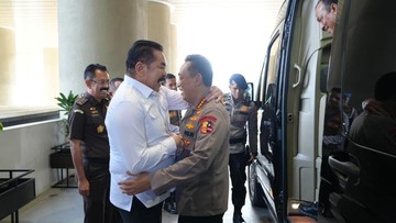 Usai dari Mabes TNI, Kapolri dan Jajaran Silaturahmi ke Kejaksaan Agung