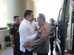 Usai dari Mabes TNI, Kapolri dan Jajaran Silaturahmi ke Kejaksaan Agung