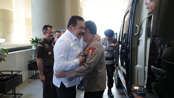 Jaksa Agung Sambut Kapolri di Kejagung: Jangan Pikir Kami Rival atau Versus