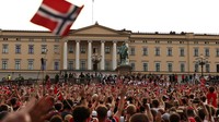 Kerajaan dan Warga Oslo Sambut Timnas Norwegia Bak Pahlawan