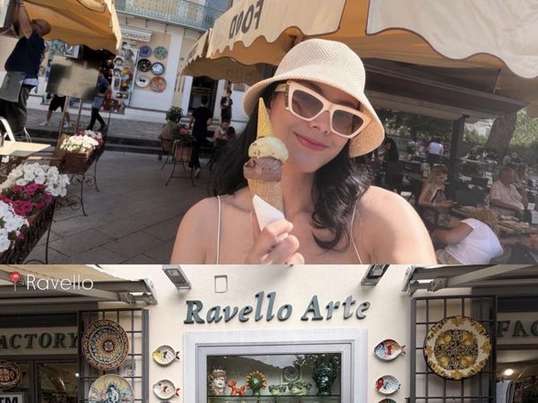 Medina Dina Liburan ke Italia Bareng Gading Marten, Makan Gelato hingga Pasta