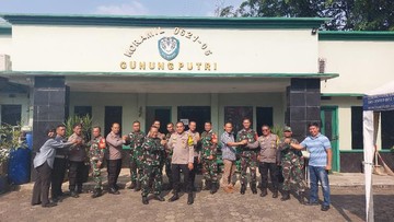 Jaga Sinergitas, Anggota Polsek-polsek di Bogor Kunjungi Koramil