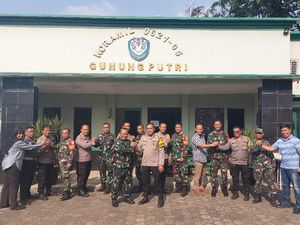 Jaga Sinergitas, Anggota Polsek-polsek di Bogor Kunjungi Koramil