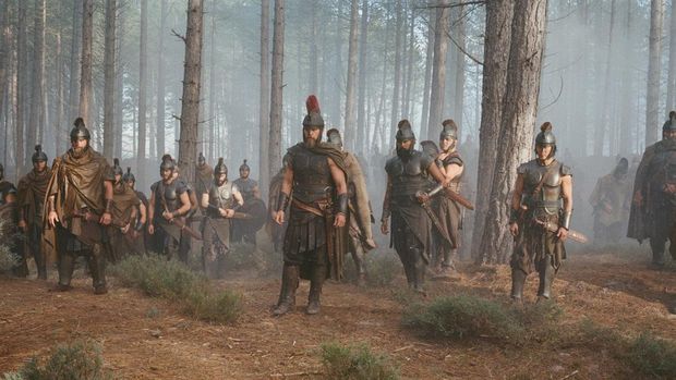 Film The Odyssey (2026) Matt Damon (center) is Odysseus in THE ODYSSEY, written, produced, and directed by Christopher Nolan.