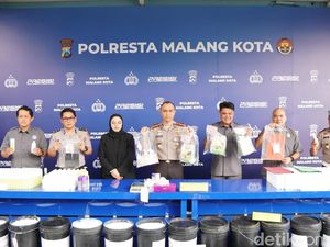Polresta Malang Kota Bongkar Kasus Narkotika, Sita 3,2 Kg Sabu-2.480 Ekstasi