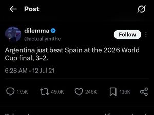 Tweet Tahun 2021 Prediksi Argentina Menang Lawan Spanyol, Netizen Debat