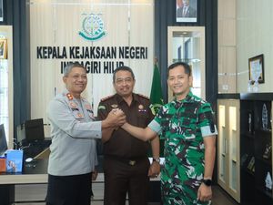 Kapolres-Kajari-Dandim Inhil Perkuat Sinergi Lewat Silaturahmi