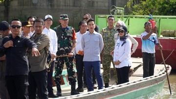 Wagub Lampung Dampingi Wapres Pantau Pembangunan Jembatan Way Bungur