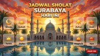 Jadwal Sholat Surabaya Hari ini Beserta Niat Ibadah Lima Waktu