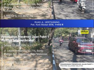 Progres MYP Pembangunan Median Jalan Hertasning Makassar Capai 74,84%