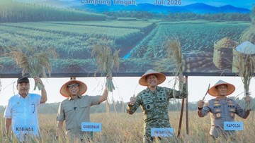 Dukung Swasembada, Gubernur Lampung-Pangdam XXI/Radin Inten Ikut Panen Raya