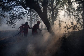 Manggala Agni dan Helikopter BNPB Padamkan Kebakaran Lahan