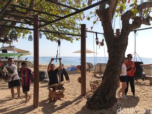 Gym Kayu Gratis di Pantai Nusa Dua, Olahraga Makin Seru dengan View Laut
