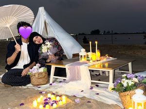 Ultah Estetik Sajidah Halilintar di Pinggir Pantai, Bareng Siapa Tuh?