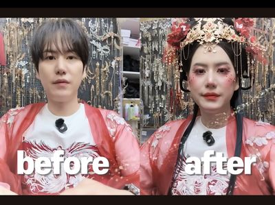 Bukan AI, Kyuhyun Super Junior Berubah Cantik dengan Makeup Wanghong di Cina
