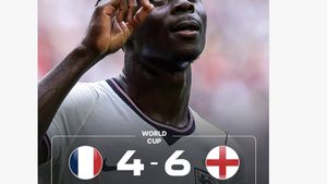 Inggris vs Prancis Hujan Gol, Netizen: Pertandingan Gila