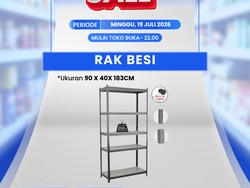 Transmart Full Day Sale! Rak Besi Cuma Rp 800 Ribuan