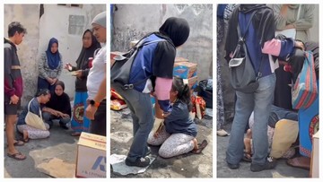 Istri Pembakar 10 Rumah di Lubuklinggau Sujud Minta Maaf ke Tetangga