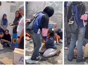 Istri Pembakar 10 Rumah di Lubuklinggau Sujud Minta Maaf ke Tetangga