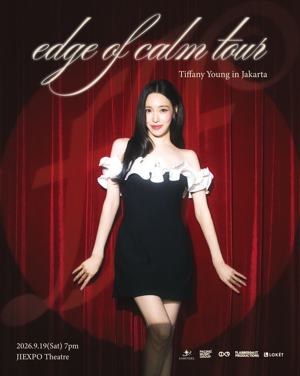 Poster konser Tiffany Young 'Edge of Calm'./ Foto: instagram.com/flabbergastproduction Tiffany Young akan segera menggelar konser 'Edge of Calm' di Jakarta pada September mendatang.