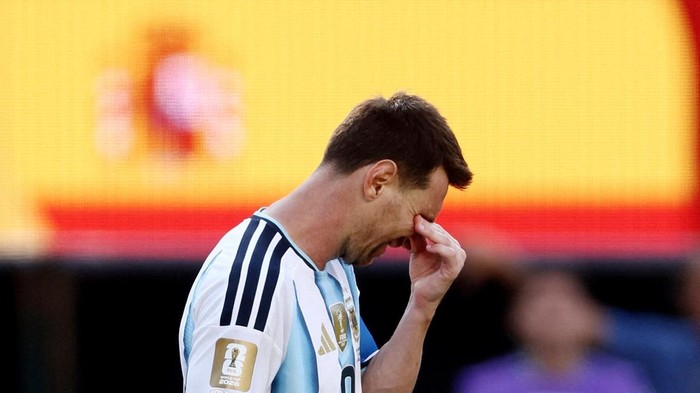 Soccer Football - FIFA World Cup 2026 - Final - Spain v Argentina - New York/New Jersey Stadium, East Rutherford, New Jersey, U.S. - July 19, 2026 Argentinas Lionel Messi reacts REUTERS/Lee Smith     TPX IMAGES OF THE DAY