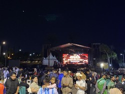 Keseruan Nobar Piala Dunia di Taman Bhaypark Polda Babel