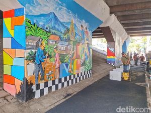 Sentuhan Mural Seniman Lokal Ubah Wajah Perbatasan Bandung