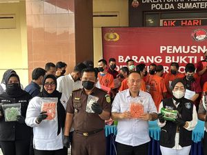 Polda Sumsel Musnahkan Barang Bukti Narkotika Senilai Rp 7,9 Miliar