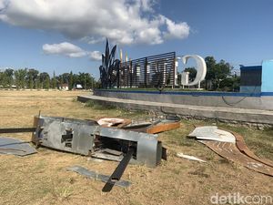 Kondisi Taman Kota Giri Menang, Proyek Rp 6,6 M yang Jerat Bupati Lobar ke KPK