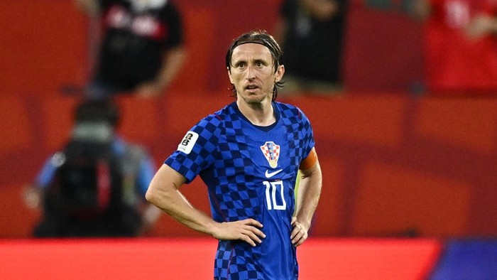 Soccer Football - FIFA World Cup 2026 - Round of 32 - Portugal v Croatia - Toronto Stadium, Toronto, Canada - July 2, 2026 Croatias Luka Modric looks dejected after Portugals Goncalo Ramos scores their second goal REUTERS/Dylan Martinez