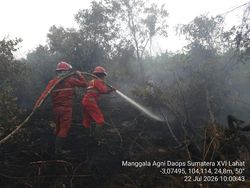 Tim Manggala Agni Padamkan 3 Hektare Lahan Terbakar di PALI