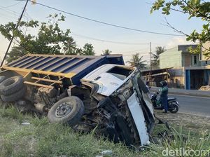 Truk Seruduk Bengkel hingga Warung di Lingkar Selatan Sukabumi
