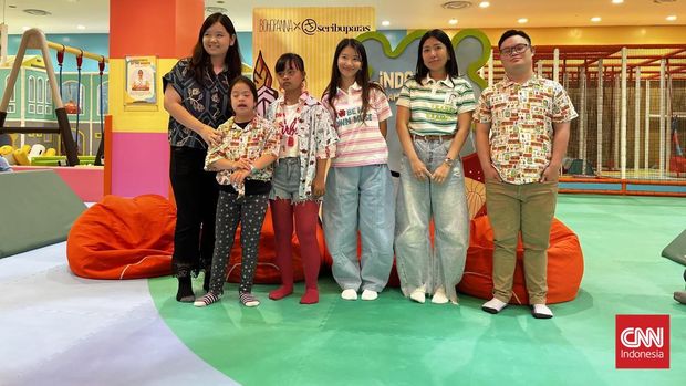 Anak-anak Downsyndrome yang berani berkarya (Tiara/CNNIndonesia.com)