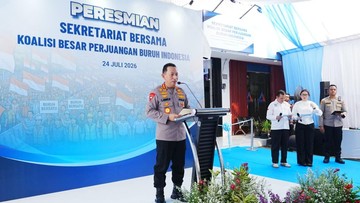 Resmikan Kantor Bersama KBPBI, Kapolri: Ini Sejarah Seluruh Buruh RI Bersatu