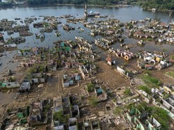 Kemarau Bikin Kampung yang Tenggelam di Bendungan Karian Terlihat Lagi