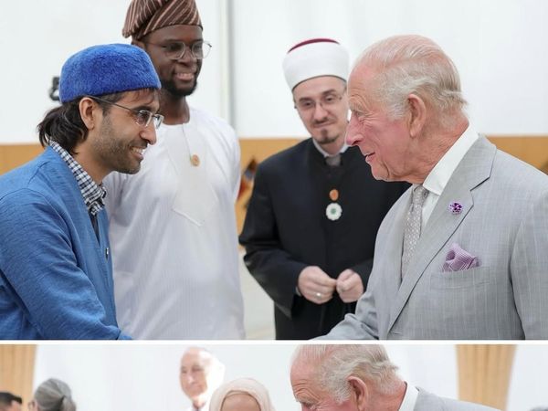 Momen Saat Raja Charles III Lepas Sepatu Masuk Masjid di Inggris