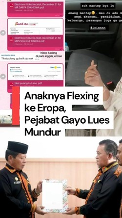 Video Pejabat Gayo Lues Mundur gegara Ulah Anak yang Kerap Flexing