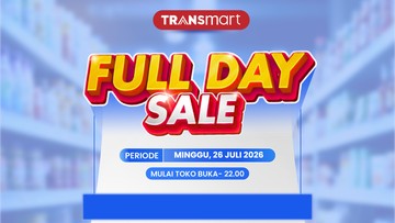 Transmart Full Day Sale Besok Datang Lagi! Serbu Pesta Diskon 50% + 20%