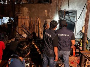 Gudang Pabrik Bambu di Pleret Bantul Ludes Terbakar, Kerugian Capai Rp 1 M