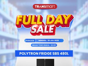 Boyong Kulkas side by side 480L, Harga Spesial di Transmart Full Day Sale